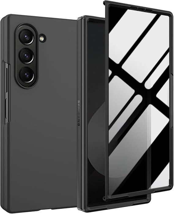 Z Fold 6 Privacy Case,for Galaxy Z Fold 6 Full Body Cover Built-in Anti Peeping Screen Protector,Hard PC Ultra-Thin Shockproof Protective Phone Cases for Galaxy Z FOLD6,Black