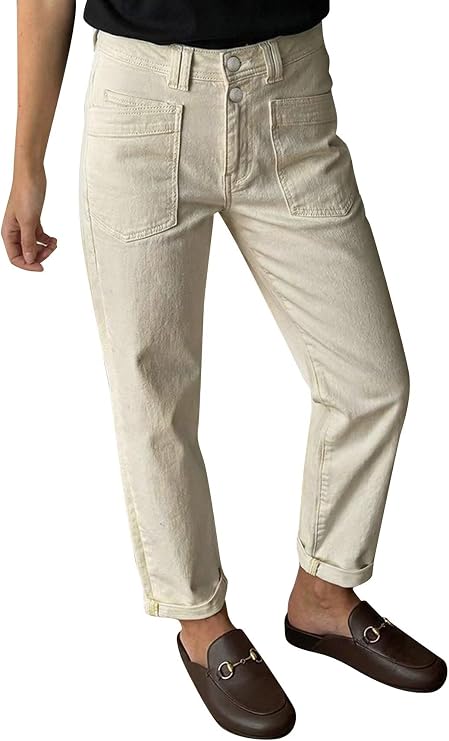 Flamingals Straight Leg High Rise Solid Dual Pants