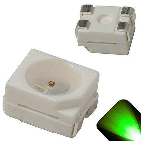 PLCC-4 SMD Pure Green - 1210/3528 LED - Higher Output PCB (Pack of 5)