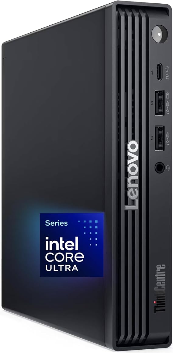 Lenovo ThinkCentre M70q Gen 6, Intel Core Ultra (Beats i7-13700T), 16GB DDR5 RAM, 256GB NVMe SSD, WiFi 6E, Bluetooth, RJ-45, DP Port, HDMI, Win 11 Pro, AI Business Desktop