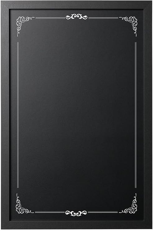 MasterVision Decorative Wallmount Chalkboard, Black Frame, 16 x 24 Inches (PM0331168)