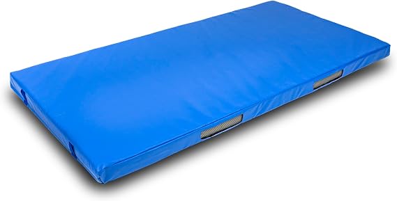 Foamma Gymnastics Mat, 4" x 3 ft x 6 ft, Blue, High-Density Landing Mat with Waterproof Cover, Ideal for Wrestling, Tumbling, Kids & Adults Gymnastics Equipment for Indoor & Outdoor Use