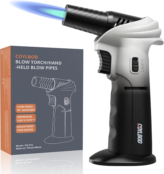 Butane Torch Lighter 0-90Rotating Safety Lock for Soldering