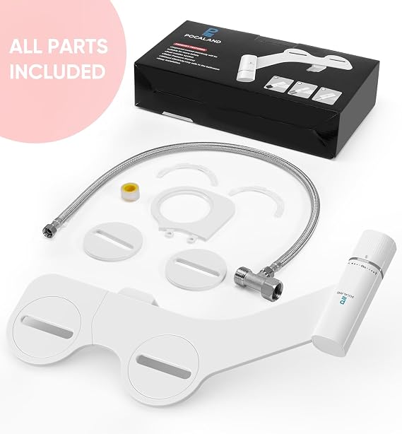 Ultra-Slim Bidet Attachment, Posterior&Feminine Wash-(Retractable Dual Nozzles)