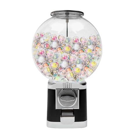 Candy Gumball Vending Machine Toy Vending Machine Dispenser, Capsule Machine Candy Machine Dispenser for Business, Mini Vending Machine for $1 Only (Black)