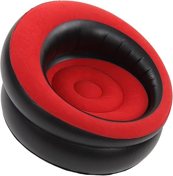 Blow up Couch, Inflatable Couch Inflatable Chair Inflatable Furniture Quick Inflate Inflatable Sofa Floor Couch for Office (Red)