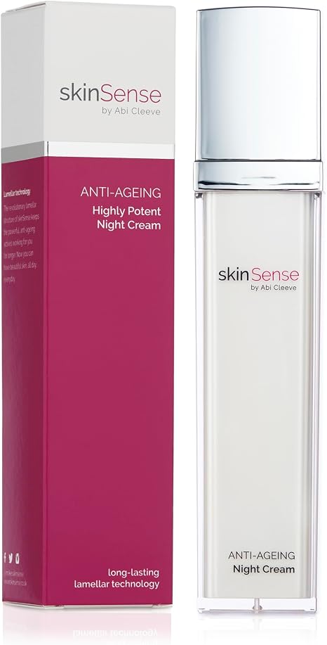 SkinSense Highly Potent Night Cream 50ml, Night Cream for Face, Anti-Ageing Face Lotion for Women, Moisturiser for Brighter skin, Advanced Anti Wrinkle Cream