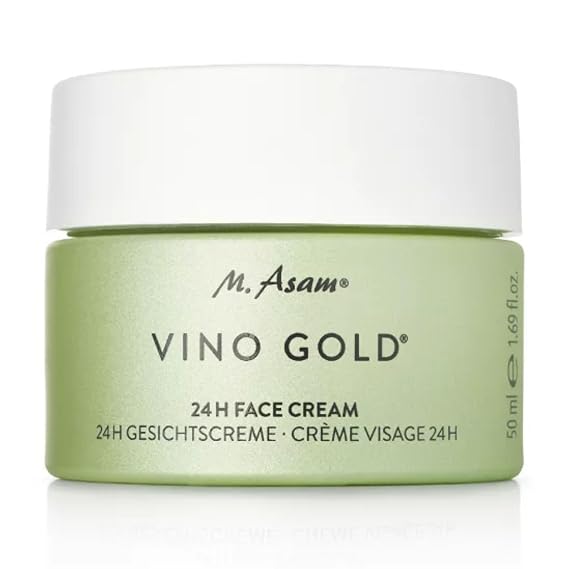 M. Asam Vino Gold 24h Facial Cream (1.69 Fl Oz) | 24h day cream & night moisturizer against lines & wrinkles, protection against skin aging, anti-aging, skincare for women