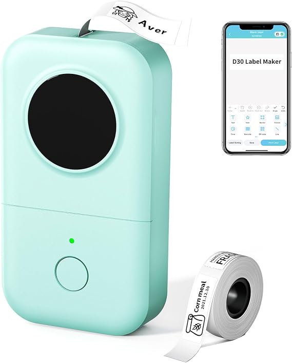 Phomemo D30 Small Bluetooth Mini Label Maker Machine with Tape for School