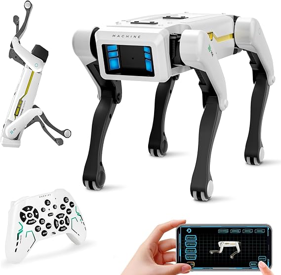 Mostop Smart Robot Dog for Kids Boys: Interactive STEM Robot Pet with Voice/App/Remote Control, Support Action Programming, 30+ Actions, Ideal STEM ToyGift for Adults/Kids