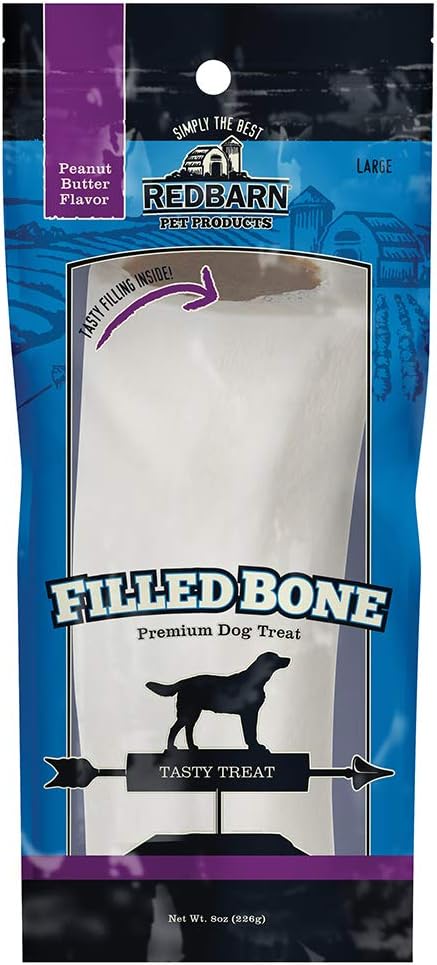 Redbarn Large Filled Bone-Peanut Butter Header Card