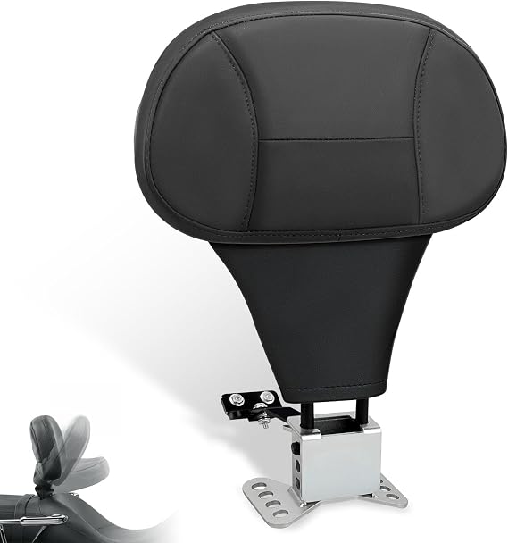 FOVPLUE Detachable Plug-in Driver Backrest Pad w/Mounting Kit for Harley