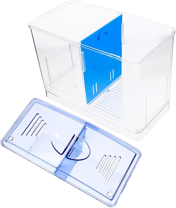 Acrylic Aquarium Isolation Box with Removable Divider for Fish Breeding and Fry Protection Transparent Hatchery Incubator Tank for Betta Shrimp Guppy Easy to Clean and Install Fish