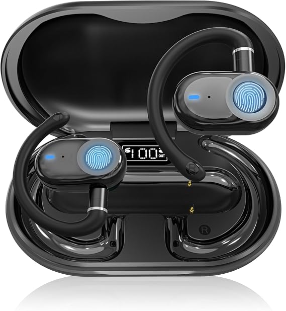 AI Translation Earbuds Real Time, Language Translator Earbuds, 144 Languages & Accents, OWS 3-in-1 Open Ear Wireless Bluetooth Earbuds with Charging Case for Travel, Business & Language Learners