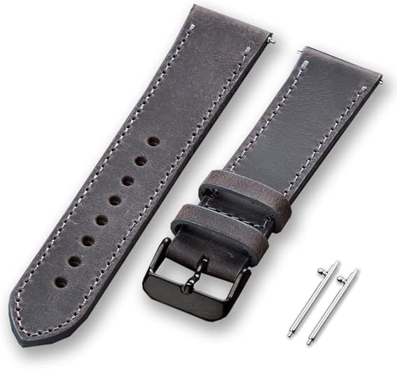 vagave Samsung Watch 4 5 6 7 40 44mm Gear S3 Active 2 Frontier Deri Kordon 40mm 41mm 45mm 46mm (20mm genişliğinde deri kordon)