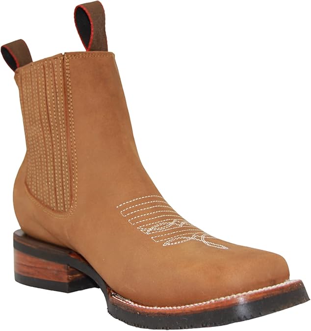 The Western Shops Men's Genuine Leather Short Ankle Boot