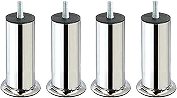 Badem10 Furniture Sofa Base Sofa Support Leg M8 Bolt Chrome Foot 15 cm (4 PIECES)