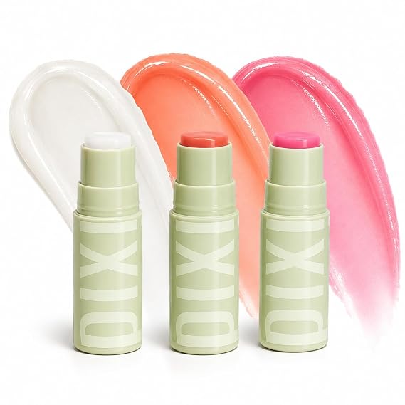 Pixi Beauty +Hydra LipTreat Naturals Trio | Tinted Hydrating Lip Balms in 3 Shades | Clear, Peach-y, and Nectar | 0.16 oz / 4.8 g
