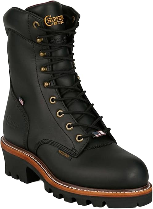 Chippewa Men's Men'S 9" Super Logger Waterproof Insulated Work Boot Black 11 D(M) US