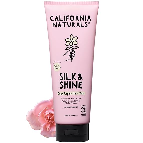 California Naturals Deep Repair Hair Mask for Dry Damaged Hair, Weekly Hair Treatment with Argan Oil and Shea Butter, Color Safe, Sulfate and Paraben Free, Natural, Vegan, For All Hair Types, 12 fl oz