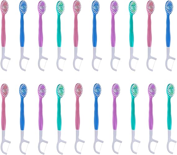 20 Pack Disposable Toothbrush with Toothpaste, Mini Toothbrush for Travel, Compact Oral Care Solution for Long Flights, Camping, and Office Commuting