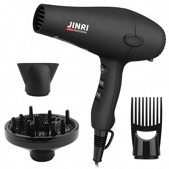 JINRI 1875w Professional Tourmaline Hair Dryer, Salon Hair Blow Dryer