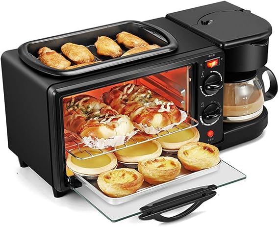 5-in-1 Toaster with Egg Boiler, 2 Slice Toaster, Mini Frying Pan, Steamer, Wide Slot [Energy Class A]