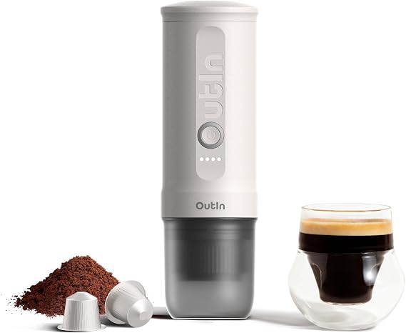 OutIn Nano Portable Electric Espresso Machine, Travel Coffee Maker