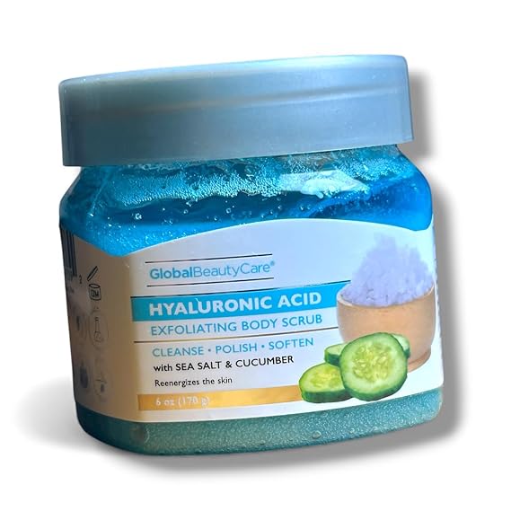 Global Beauty Care Hyaluronic Acid Exfoliating Body Scrub, 6 Ounce (Pack of 1)