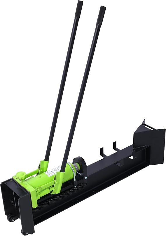 Tomkate 10 Ton Manual Hydraulic Log Splitter with Wheels, 2-Speed Pump