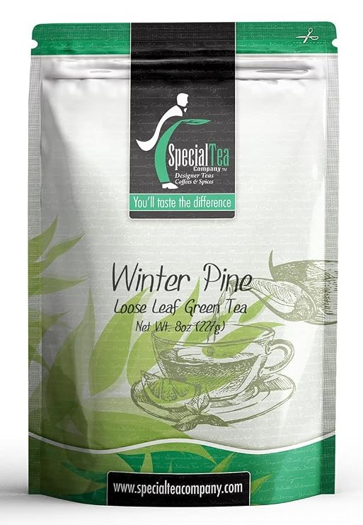 Special Tea Loose leaf Green Tea, Winter Pine, 8 Ounce