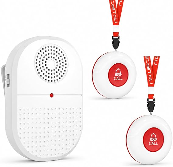 CallToU Portable Caregiver Pager Wireless Call Button for Elderly at Home