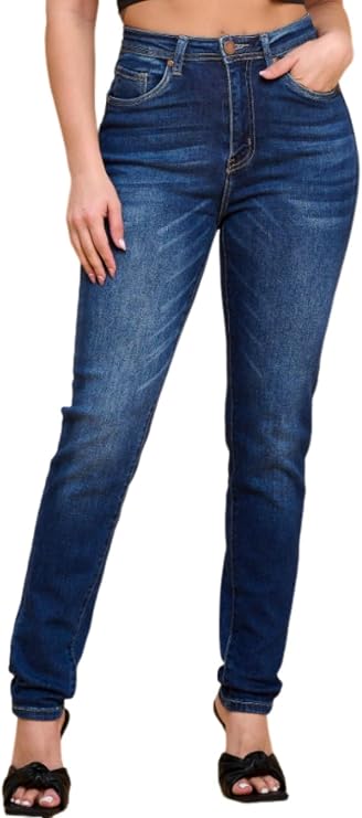 High Waisted-Rise Colored Stretch Skinny Destroyed Ripped Distressed Jeans for Women Olive Mustard RED