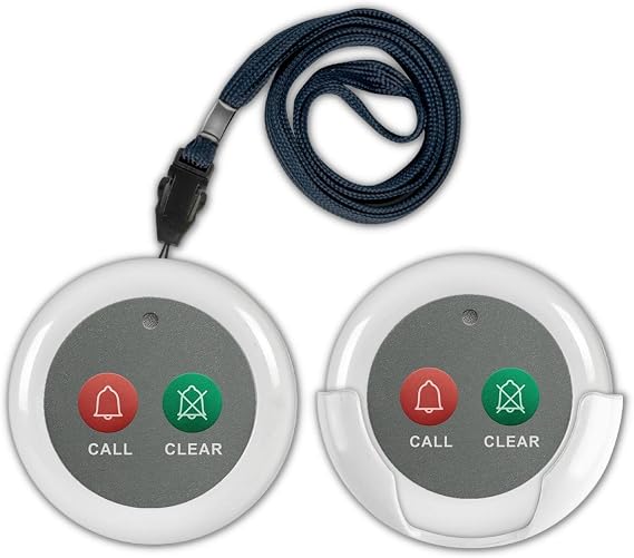 Dual-Function Call Button Accessory, 2-Pack, White