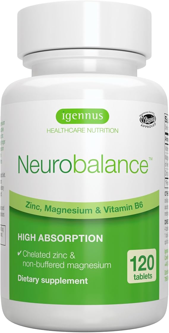 Igennus Neurobalance High Absorption Zinc Magnesium & B6 Complex