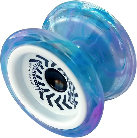 YoyoFactory Arrow Elite Beginner Yoyo Toy -  with Extra String & Pre Tied Finger Loop - Includes Bearings for Beginners to High Performance - Boys or Girls Ages 8+ Galaxy.