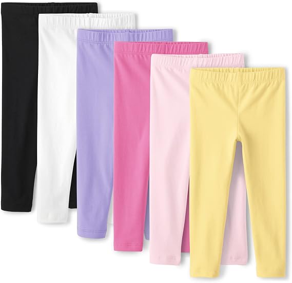The Children's Place Baby Girls and Toddler Assorted Solid Leggings, Multipacks