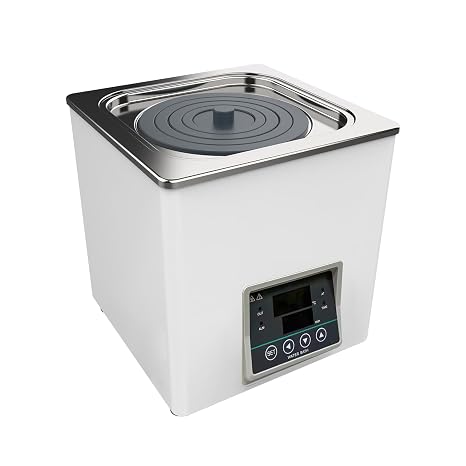 Lab Water Bath Digital WB100-1 Thermostatic Heater Electric Heating Devices Stainless Steel Liner 3L Capacity 1 Selectable Opening for Laboratory Experiment 110V/60 Hz_AB