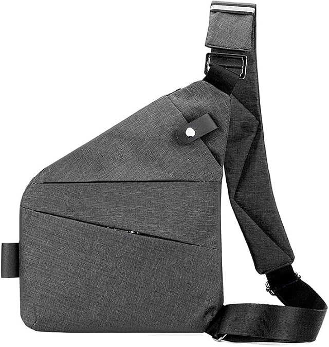 ZJYJING Anti Theft Crossbody Bag Cut Proof RFID Sling for Men Women Travel | Oxford Fabric with Waterproof Coating, RFID Blocking Layer, 180g Ultra-Light, Dual Pocket Design, 12.6x9.1x0.8in Compact Size