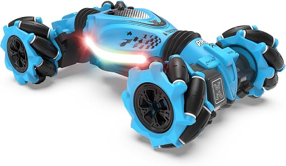 Dysaim Gesture RC Car Hand Controlled Stunt Car for 6-12 yr Boys Girls, 4WD 2.4GHz Remote Control Gesture Sensor Toy Cars Drift Twist Car with Light Music for Ages 8-12 Kids Birthday Xmas Gift