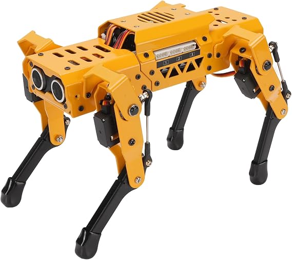 Robot Dog, Scratch Python Programmable Metal Ai Smart Bionic Bionic Robot Kit with Voice App Remote Control, Will Dance and Kungfu, for Open Source Hardware