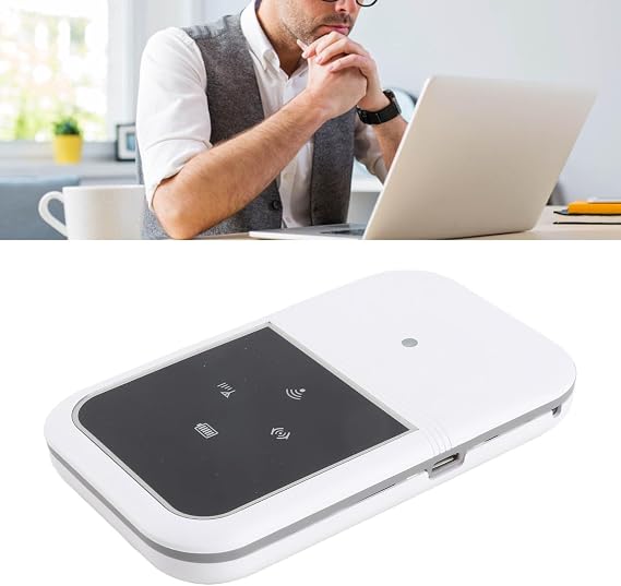 Mobile WiFi Hotspot 4G LTE Mobile Hotspot Router with LED Display Connection of up to 10 Devices Plug in Card High Speed Pocket WiFi for Outdoor Car Travel