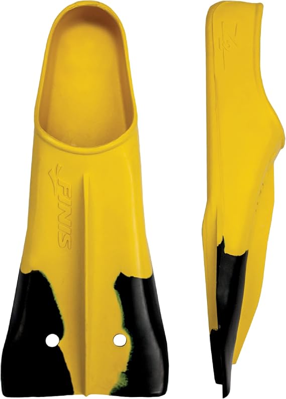Finis Z2 Gold Zoomers Swim Fins - Short Blade Training Fins for Strength & Speed - Natural Rubber Fit