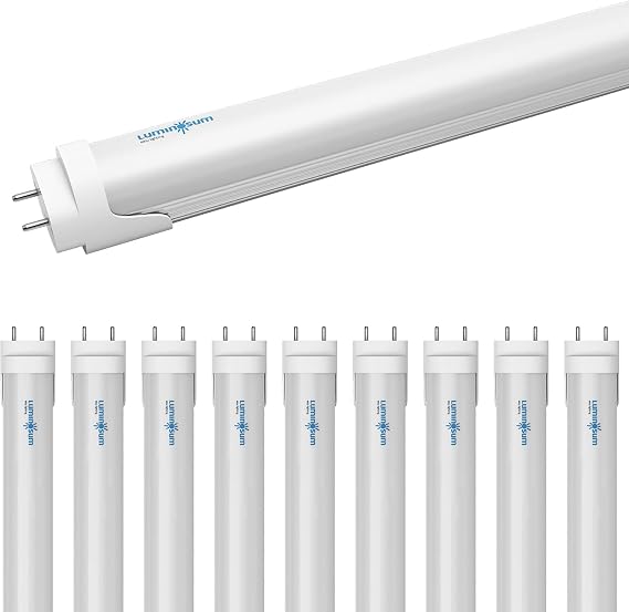 T8 LED Tube Light Bulbs 4 Foot 20W, 6000K ETL Listed, 10 Pack