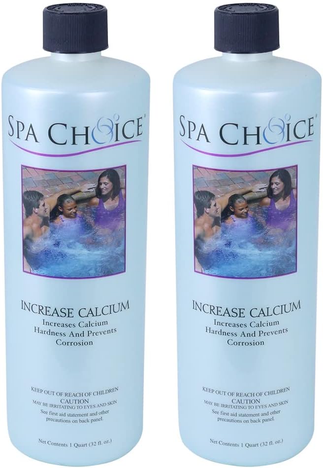 SpaChoice 1-Quart 2-Pack Premium Increase Calcium, Liquid Calcium Hardness Increaser Hot Tub, Made in USA