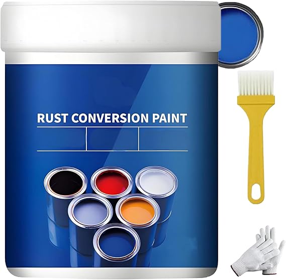 Qidaxia Rust Conversion Paint, Qidaxia Weatherproof Rust Converter Paint for Metal, Long-Lasting Prevention & Protection (Blue)
