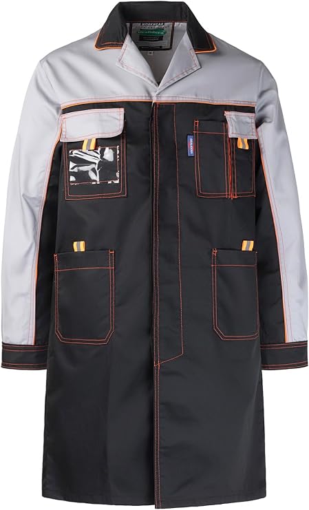 Lab Coat for Men Woodworking Mechanic Overcoat Machinist Smocks Workshop Coats