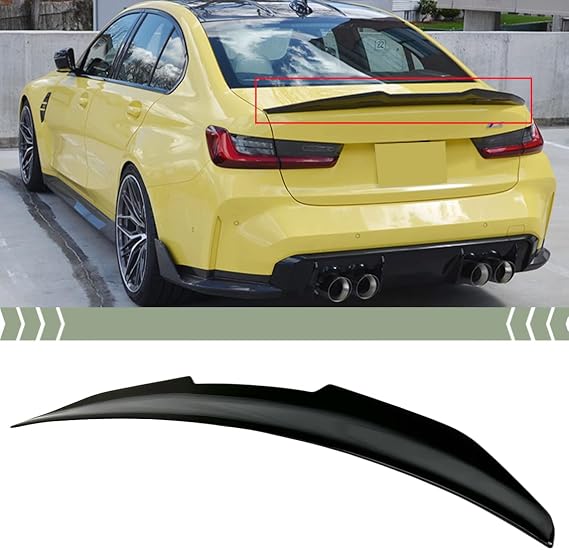 FITS 2019-2021 BMW G20 330i M340i GLOSSY BLACK PSM STYLE HIGHKICK TRUNK SPOILER