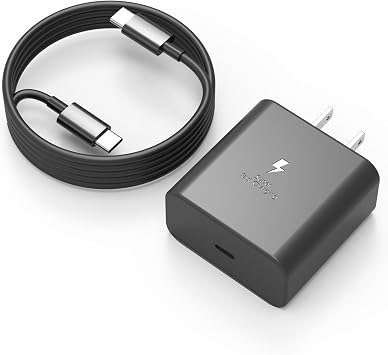 45W USB C Charger Super Fast Type C Charging Compatible with Samsung Galaxy S26 S25 S24 S23 Ultra S26+ S25+ S24+ S23+and More Series,Wall Android Phone Charger & 6ft C Cable Cord Black 1