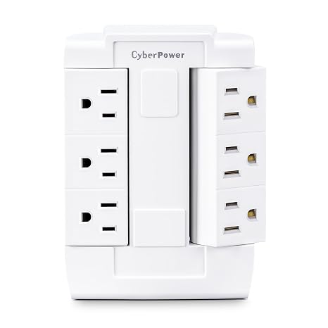 CyberPower GT600P 6 Outlet Swivel Grounded Wall Tap